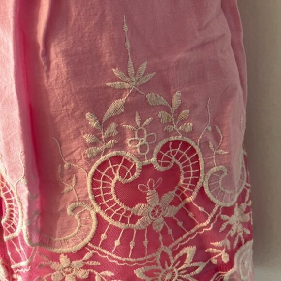 Beautiful Pink Strapless 100% Cotton Dress - Picture 4 of 7